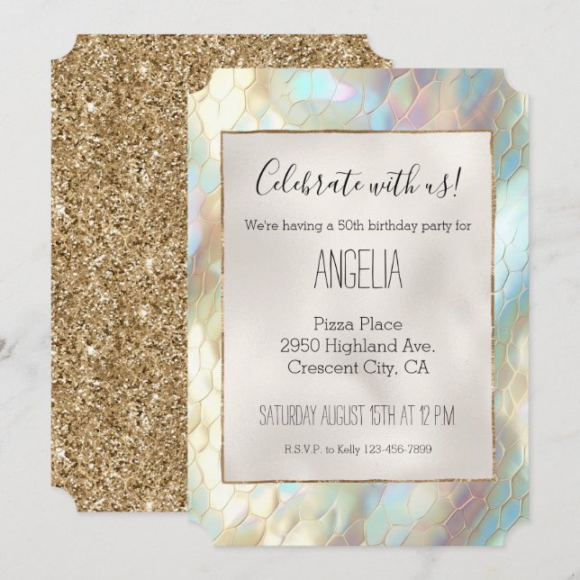 Convite Cobra Água Pérola (Frente/Verso)