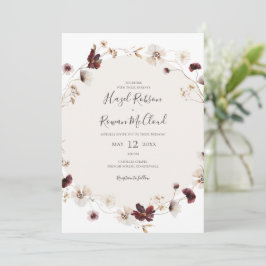 Convite Cobre Burgundy | Casamento Casual