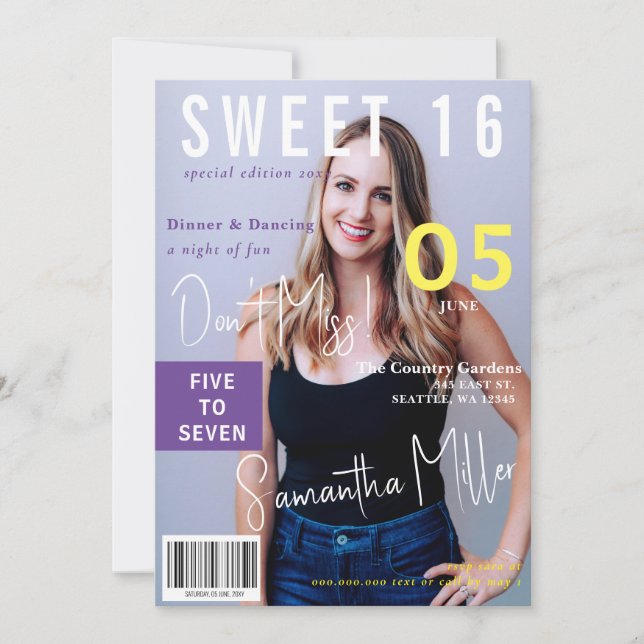 Convite Cobrir 2 Fotos da Revista Moderna Docente 16 (Frente)