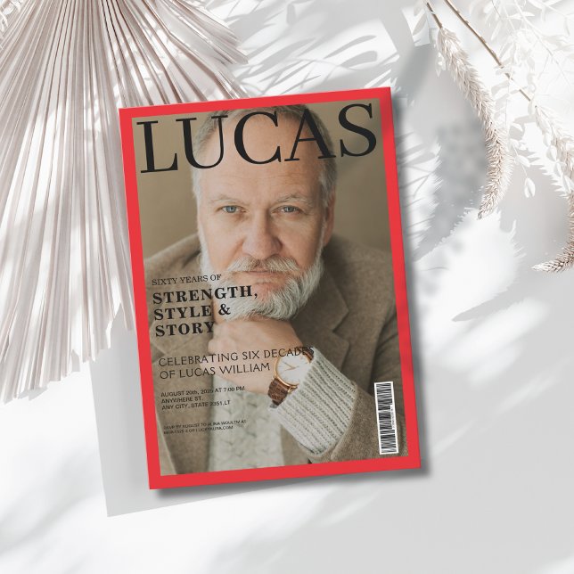 Convite Cobrir 60ª Festa de aniversário da revista moderna (Criador carregado)