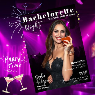 Convite Cobrir da Bachelorette Night Magazine
