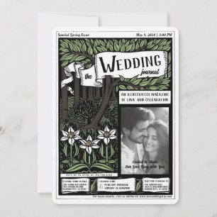 Convite cobrir da revista Art Nouveau Wedding