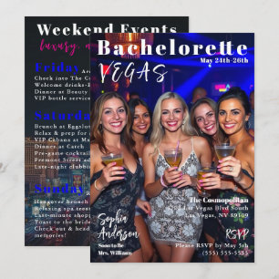Convite Cobrir da revista Bachelorette Weekend