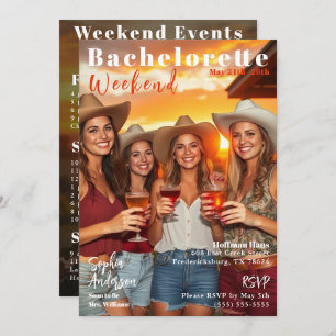 Convite Cobrir da revista Bachelorette Weekend
