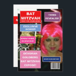 Convite Cobrir da Revista Bat Mitzvah<br><div class="desc">O convite de festas temático da revista legal bat mitzvah personalizável para seus detalhes de evento.</div>