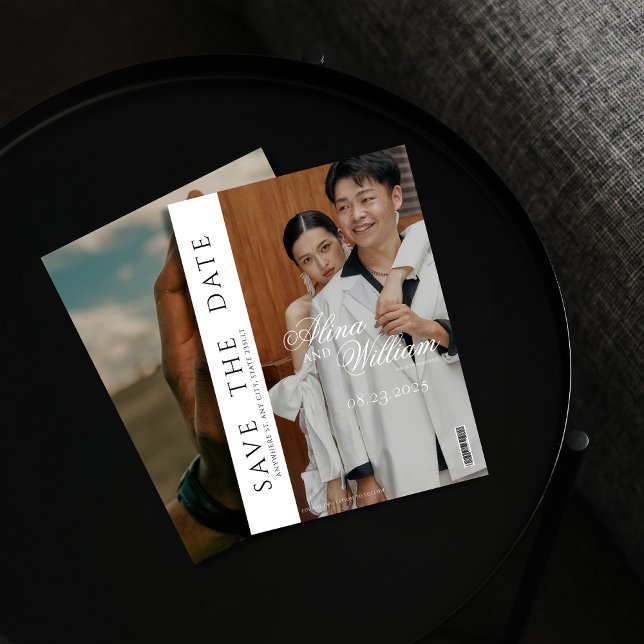 Convite Cobrir Da Revista Editorial, Salve A Data (Criador carregado)