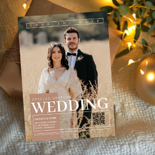 Convite Cobrir da revista exclusiva Elegante Salve a data
