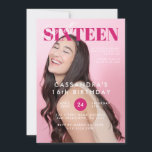 Convite Cobrir da Revista Teen Doce Dezesseis Aniversário<br><div class="desc">Cobrir da Revista Teen Doce 16 Convite de Aniversário</div>