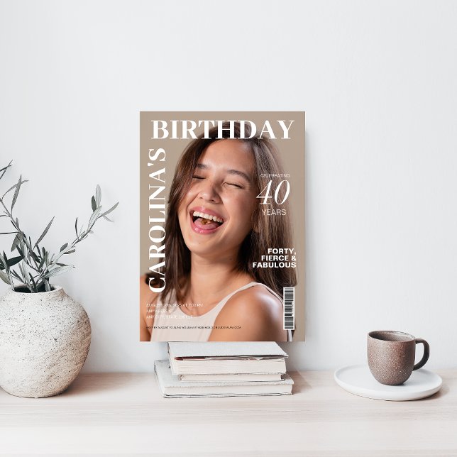 Convite Cobrir de aniversário de 40 anos de Revista Única (Criador carregado)