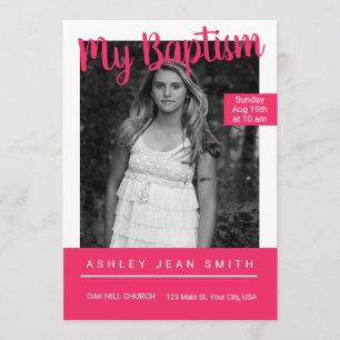 Convite Cobrir de revista "Baptism Teen"