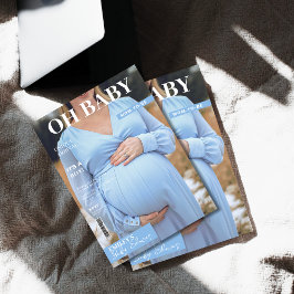 Convite cobrir de revista Chá de fraldas Boy