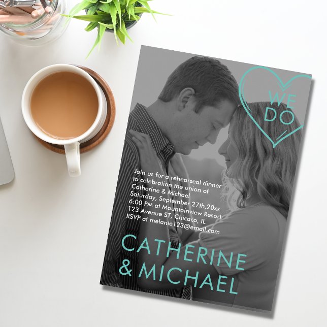 Convite Cobrir de Revista Foto Escura Verde Moderno Minima (Criador carregado)