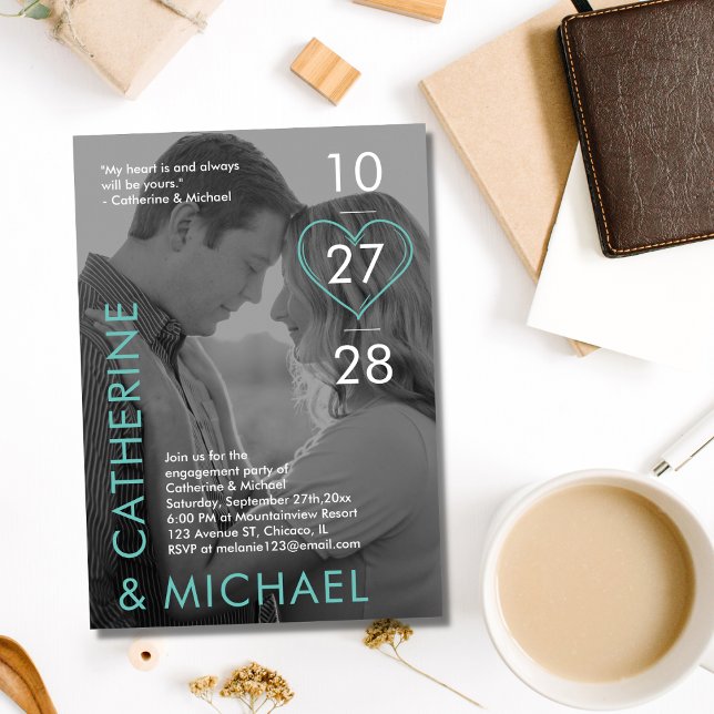 Convite Cobrir de Revista Foto Escura Verde Moderno Minima (Criador carregado)