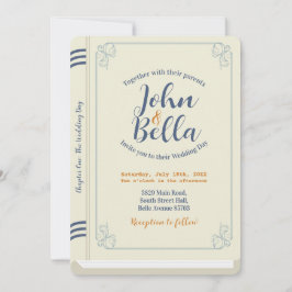 Convite Cobrir De Tema Da Biblioteca De Livros De Casament