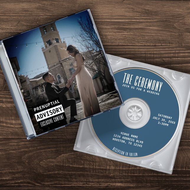 Convite Cobrir do álbum do CD de música Blue Weding (Criador carregado)