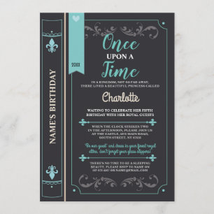 Convite Cobrir do Livro Fairytale Festa de aniversário Pr