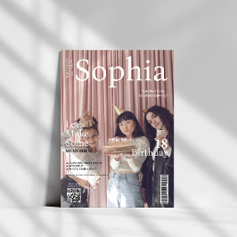 Convite Cobrir exclusivo da revista qr código 18º aniversá