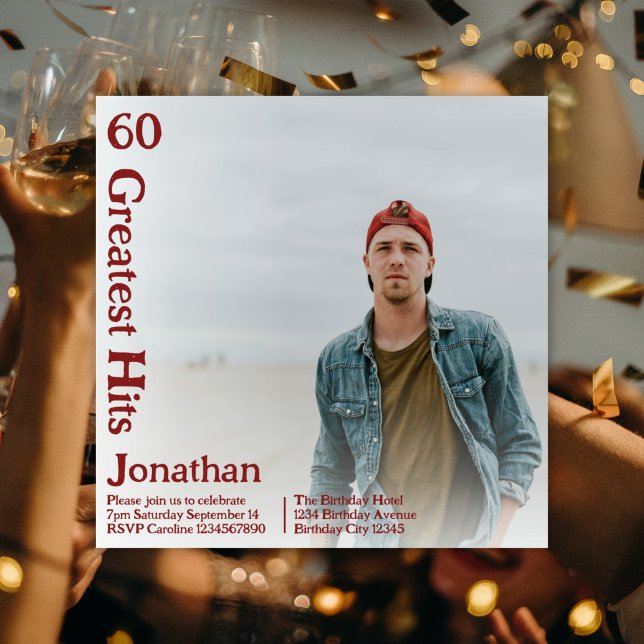 Convite Cobrir Personalizado de Álbum Música 60º Aniversár (Criador carregado)