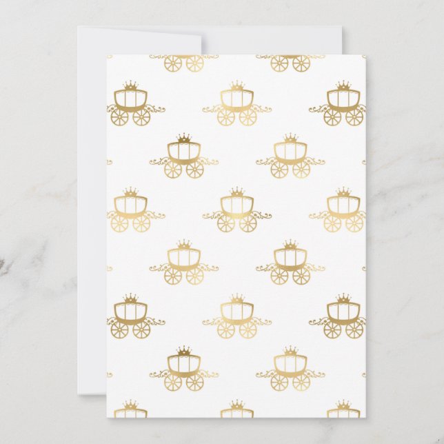 Convite Cochezinhos Mágicos da Princesa Real Cinderela (Frente)