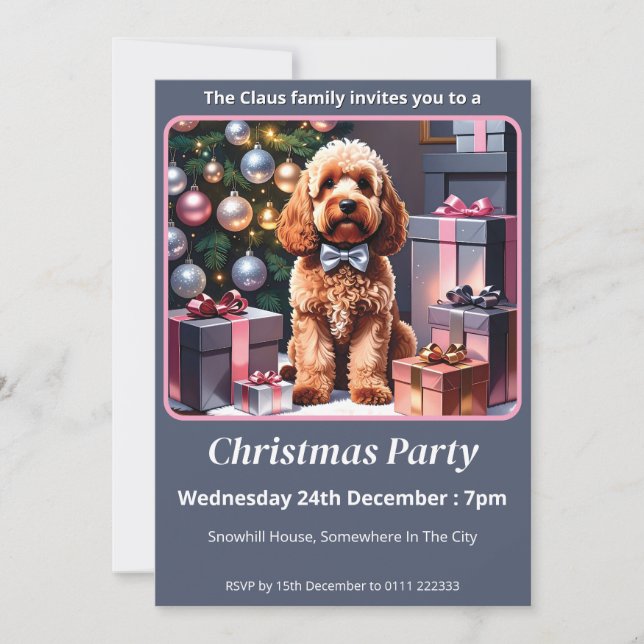 Convite Cockapoo Natal (Frente)
