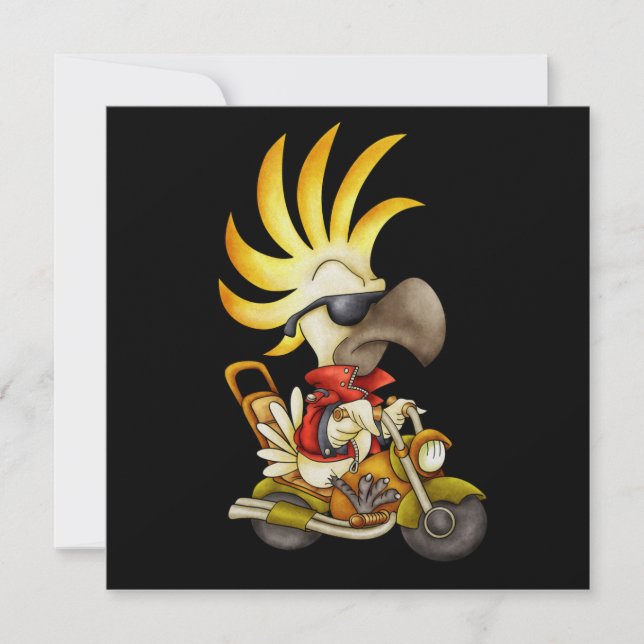 Convite Cockatoo Biker - SRF (Frente)