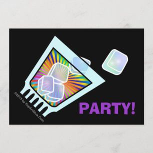 CONVITE COCKTAIL - ANTIQUADO - ROCHAS DE VIDRO