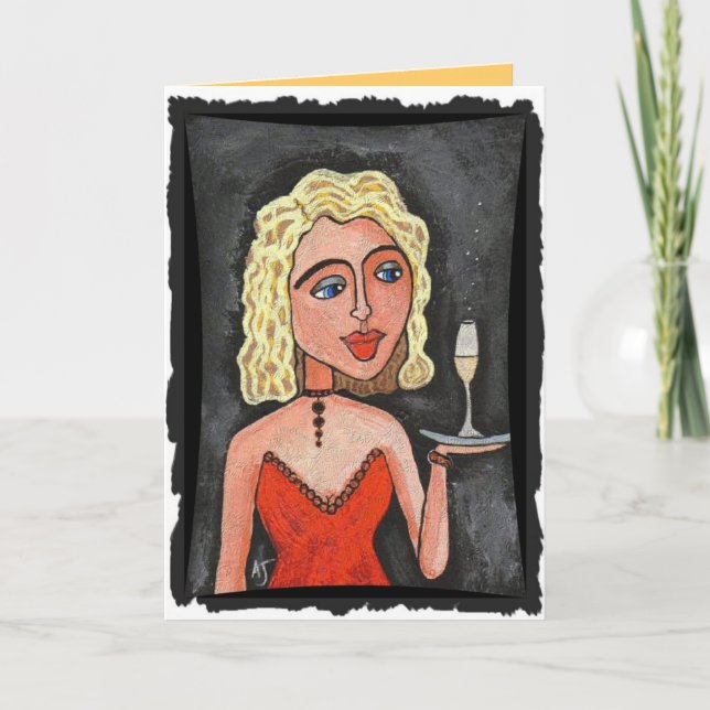 Convite Cocktail Blonde - party invitations / festive card (Frente)