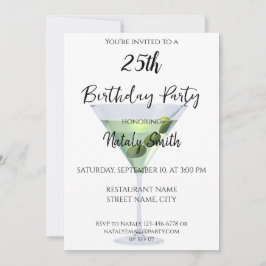 Convite Cocktail de martini colorido