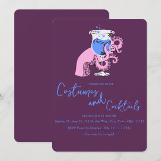 Convite Cocktail de Tentáculos de Polvo e Fantasias de Hal