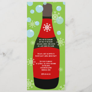 Convite Cocktail do Natal de Champagne
