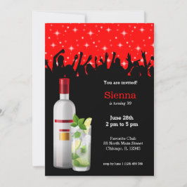 Convite Cocktail * escolha a cor do fundo