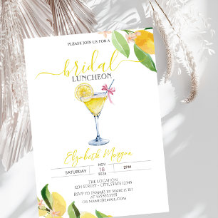 Convite Cocktail Glass Lemon Bridal Lunchee
