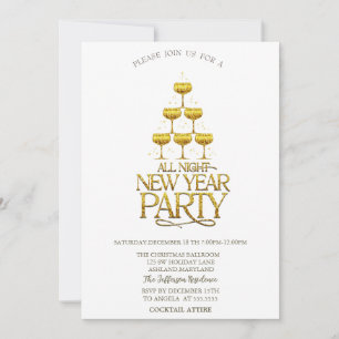 Convite Cocktail Glass Stars Christmas Company