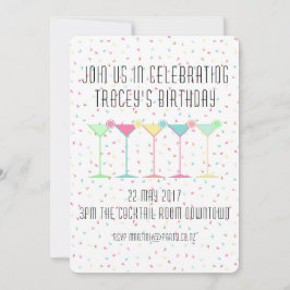 Convite Cocktail Invitations, Confetti and Martini's