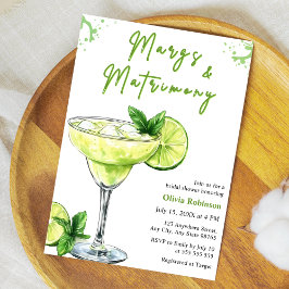 Convite Cocktail Margs & Matrimony Bridal Shower