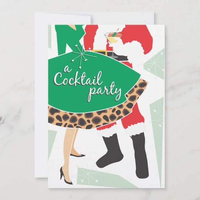 Convite Cocktail Party | Holiday Party Invitations (Frente)