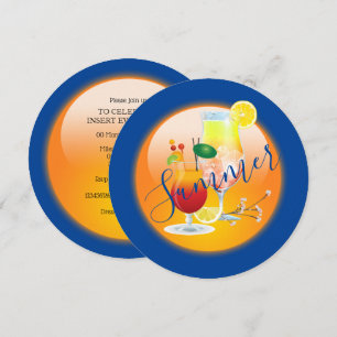 Convite Cocktails adultos tropicais de verão no Havaí