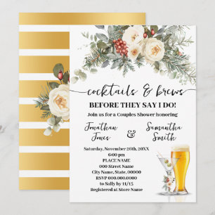 Convite Cocktails & Cervejas Antes de Eu Fazer o Banho de 