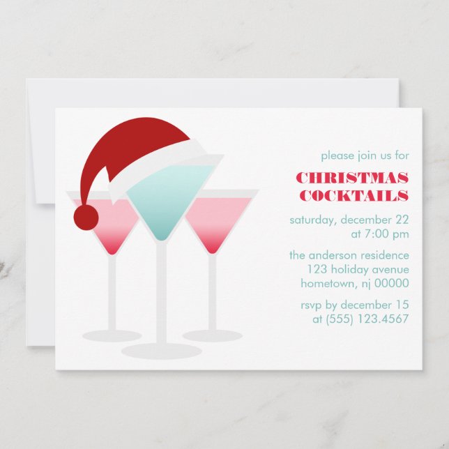 Convite Cocktails de Natal (Frente)