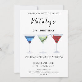 Convite Cocktails divertidos e coloridos