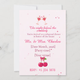 Convite Cocktails Divertidos e Fofos para Jantar de Rehear