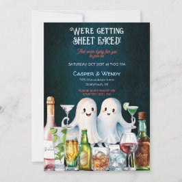 Convite Cocktails Fantasmas de Halloween