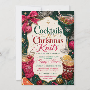 Convite Cocktails & Malhas de Natal Festa de Natal