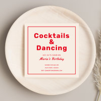 Cocktails vermelhos e bebedouros negros Adulto