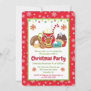Convite Cocoa e Biscoitos de Natal Presentes de Natal