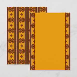 Convite Cocoa Heritage Africano Marrom e Tribal Marfim