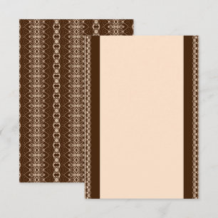Convite Cocoa Heritage Africano Marrom & Tribal Marfim