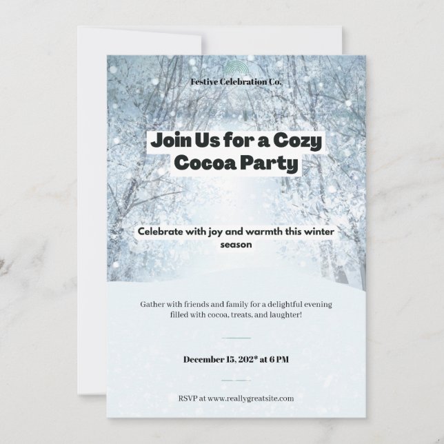 Convite Cocoa Party (Frente)