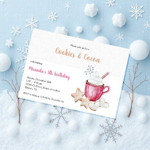 Convite Cocoa Quente De Natal E Biscoitos Aquarela