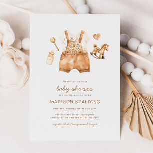 Convite Cód. Aquarela Cócica Gênero Chá de fraldas Neutro